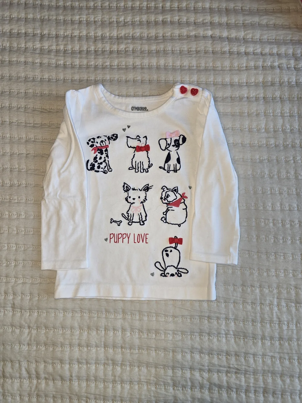 Carter's Hot Pink Unicorn Fleece Footed Pajama × 2. Gymboree Puppy Love Tee.